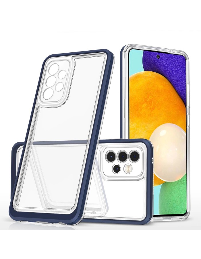 Clear 3in1 Case for Samsung Galaxy A13 5G Frame Gel Cover Blue