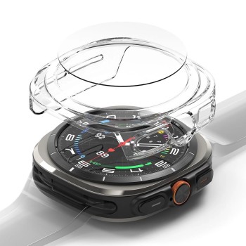 Ringke Slim &amp;amp; Tempered Glass Case + Glass Set for Samsung Galaxy Watch Ultra 47mm - Transparent