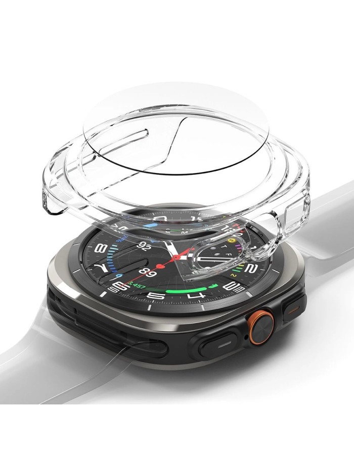 Ringke Slim &amp;amp; Tempered Glass Case + Glass Set for Samsung Galaxy Watch Ultra 47mm - Transparent