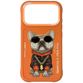 Nimmy Glasses Cool Dog iPhone 17 Pro Case - Orange Nimmy Glasses Cool Dog iPhone 17 Pro Case - Orange