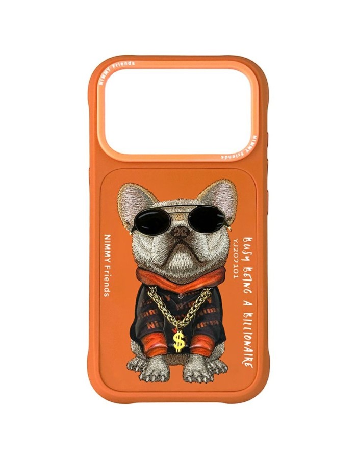 Nimmy Glasses Cool Dog iPhone 17 Pro Case - Orange Nimmy Glasses Cool Dog iPhone 17 Pro Case - Orange