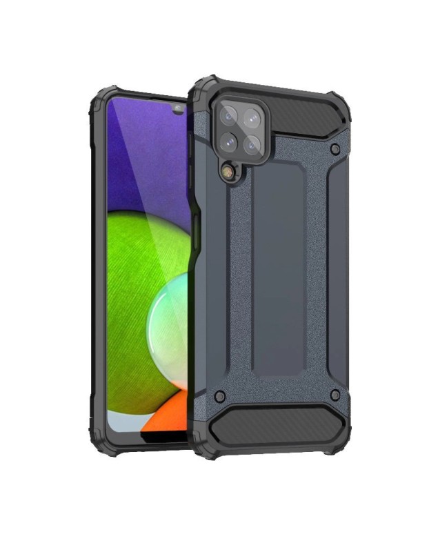 Hybrid Armor Case Tough Rugged Cover for Samsung Galaxy A22 4G blue