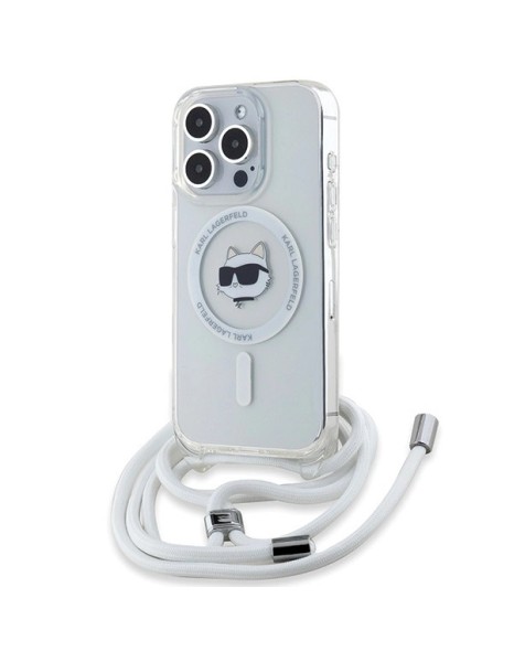 Karl Lagerfeld IML Choupette Head &amp;amp; Cord MagSafe case for iPhone 14 Pro - transparent