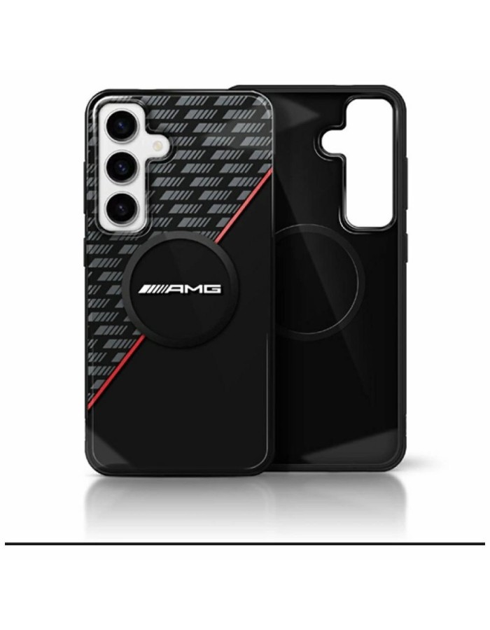 AMG Double Layer Rhombs MagSafe Case for Samsung Galaxy S25 - Black/Red AMG Double Layer Rhombs MagSafe Case for Samsung Galaxy S25 - Black/Red
