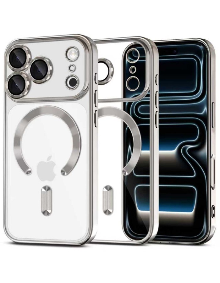 Tech-Protect MagFlex MagSafe Case for iPhone 17 Pro Max - Clear Silver Tech-Protect MagFlex MagSafe Case for iPhone 17 Pro Max - Clear Silver
