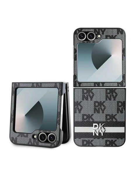 DKNY Checkered Pattern Printed Stripes case for Samsung Galaxy Z Flip 6 - black DKNY Checkered Pattern Printed Stripes case for Samsung Galaxy Z Flip 6 - black