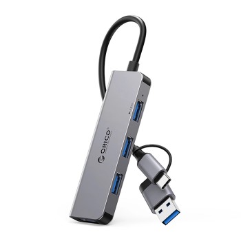 Orico YSA5-U3 USB-A/USB-C Hub Docking Station 3x USB-A 2.0 + 1x USB-A 3.0 - Gray