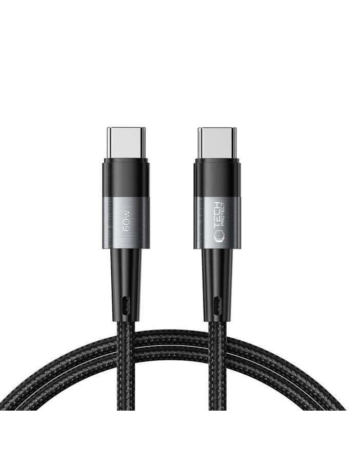 Tech-Protect UltraBoost USB-C / USB-C PD Cable 60W 3A 1m - Gray Tech-Protect UltraBoost USB-C / USB-C PD Cable 60W 3A 1m - Gray