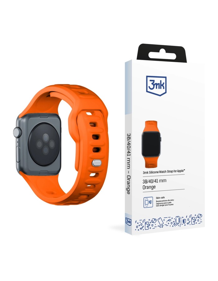 3mk Silicone Watch Strap for Apple Watch 38 / 40 / 41 mm - orange