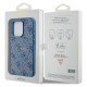 Guess 4G Collection Leather Metal Logo MagSafe Case for iPhone 14 Pro - Blue