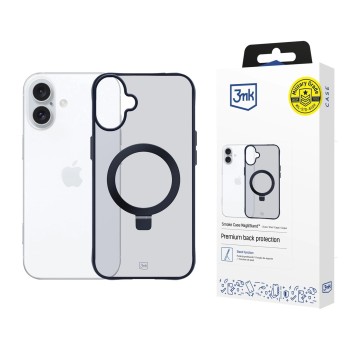 3mk Smoke Case Mag&amp;amp;Stand for Apple iPhone 16 plus - transparent