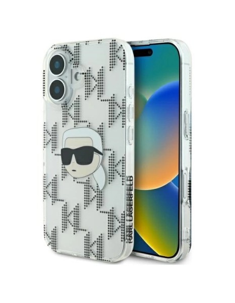 Karl Lagerfeld IML Karl Head Electroplated iPhone 16 Case - Clear Karl Lagerfeld IML Karl Head Electroplated iPhone 16 Case - Clear