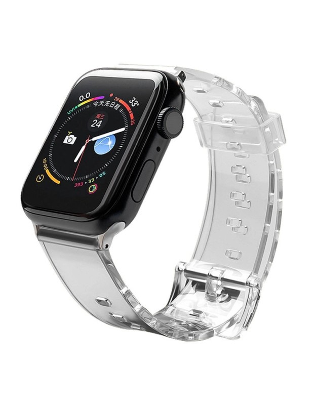 Silicone Strap Bracelet Bracelet Strap Light for Apple Watch 42 / 44 mm - Black