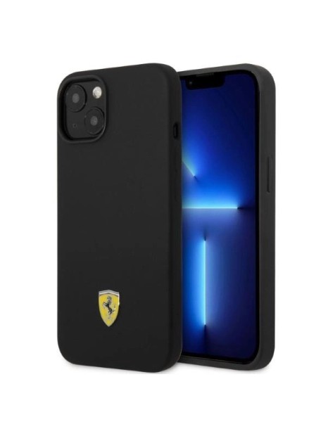 Ferrari FEHMSIP14SBK iPhone 14 6.1" black/black hardcase Silicone Metal Logo Magsafe