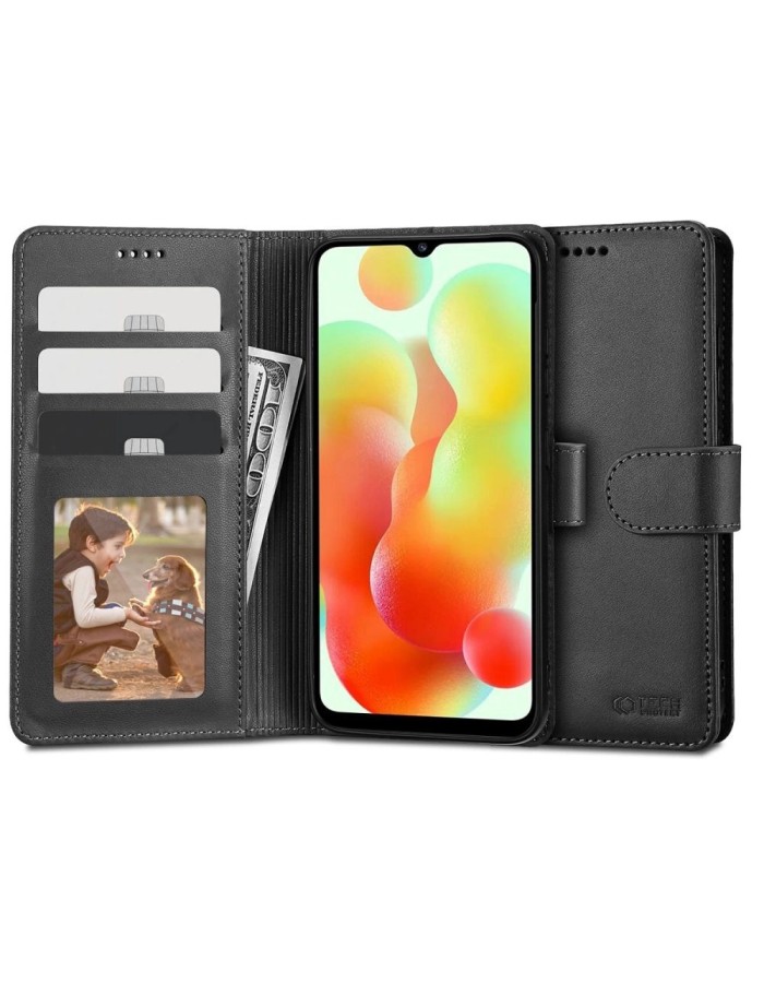 Tech-Protect Wallet case for Xiaomi Redmi 12C - black Tech-Protect Wallet case for Xiaomi Redmi 12C - black