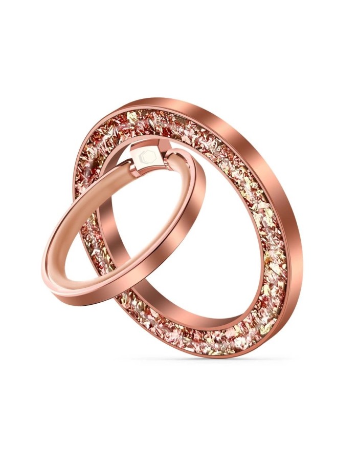 Tech-Protect MMR200 magnetic holder / ring with MagSafe - pink with crystals Tech-Protect MMR200 magnetic holder / ring with MagSafe - pink with crystals