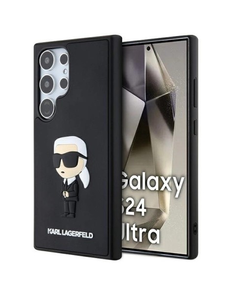 Karl Lagerfeld 3D Rubber Ikonik Case for Samsung Galaxy S24 Ultra - Black