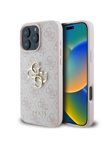 Guess 4G Big Logo Case for iPhone 16 Pro Max - Pink Guess 4G Big Logo Case for iPhone 16 Pro Max - Pink