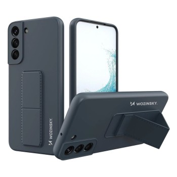 Wozinsky Kickstand Case silicone case with stand for Samsung Galaxy S22+ navy blue