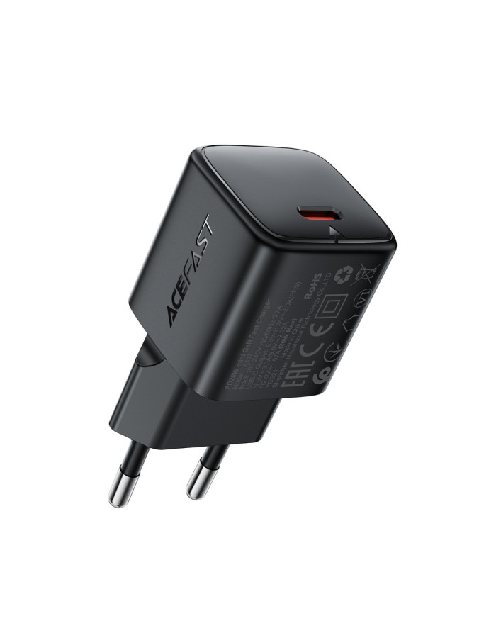 Acefast A117 GaN PD 20W USB-C Wall Charger - Black