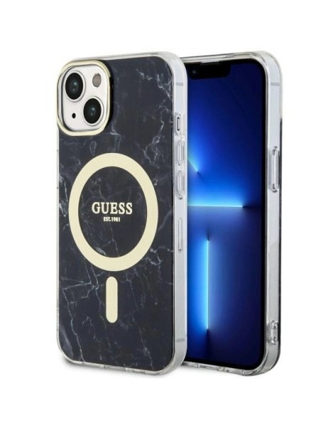 Guess GUHMP14MPCUMAK iPhone 14 Plus 6.7" black/black hardcase Marble MagSafe