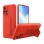 Wozinsky Kickstand Case silicone case with stand Xiaomi Redmi 10 case red