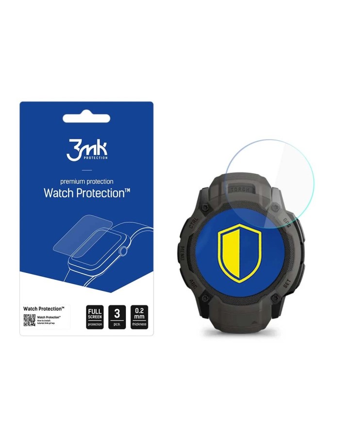 3mk Watch Protection™ v. FlexibleGlass hybrid glass on Garmin Instinct 2X 3mk Watch Protection™ v. FlexibleGlass hybrid glass on Garmin Instinct 2X
