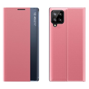 Sleep Case Bookcase Type Case with Smart Window for Samsung Galaxy A22 4G pink