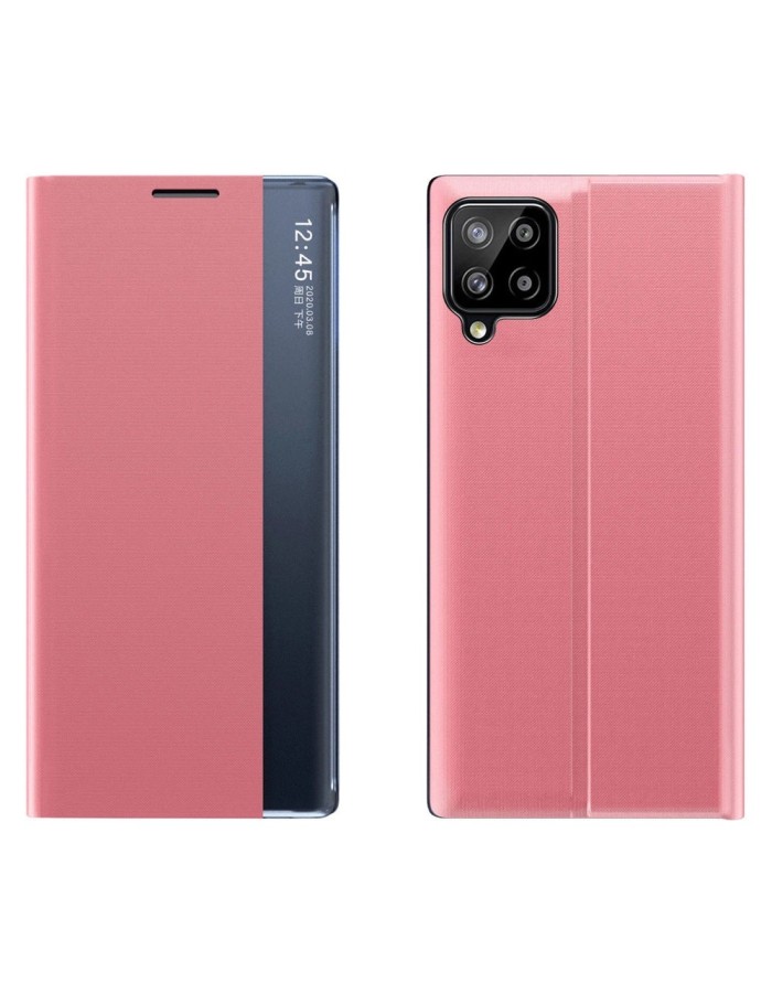 Sleep Case Bookcase Type Case with Smart Window for Samsung Galaxy A22 4G pink