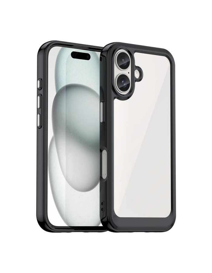 Outer Space Case with Gel Frame for iPhone 16 Plus - Black Outer Space Case with Gel Frame for iPhone 16 Plus - Black