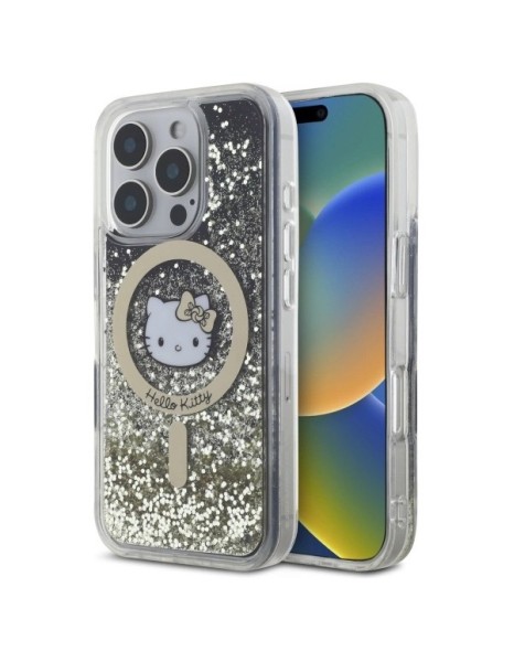 Hello Kitty Liquid Glitter Fever MagSafe iPhone 16 Pro Case - Gold