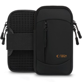 Tech-Protect M6 Universal Sport Armband - Black and Orange