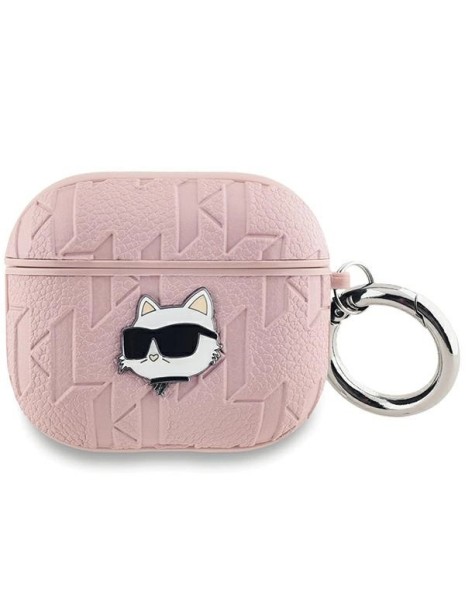 Karl Lagerfeld Monogram Choupette Head case for AirPods 3 - pink