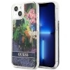 Guess GUHCP13SLFLSB iPhone 13 mini 5.4" blue/blue hardcase Flower Liquid Glitter Guess GUHCP13SLFLSB iPhone 13 mini 5.4" blue/blue hardcase Flower Liquid Glitter
