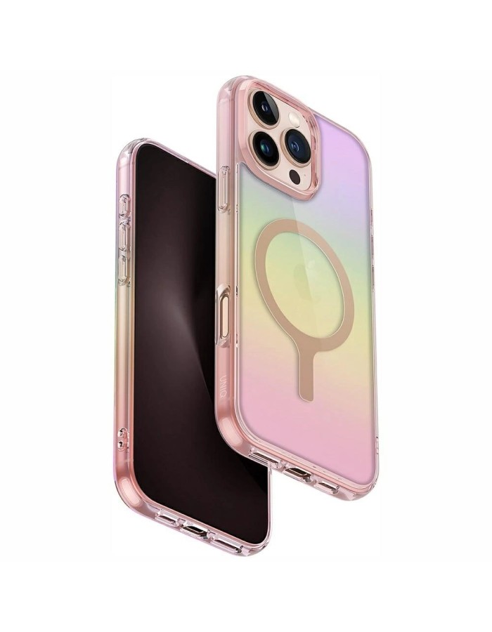 Uniq Iridescia Magclick Charging Case for iPhone 16 Pro Max - Pink Uniq Iridescia Magclick Charging Case for iPhone 16 Pro Max - Pink