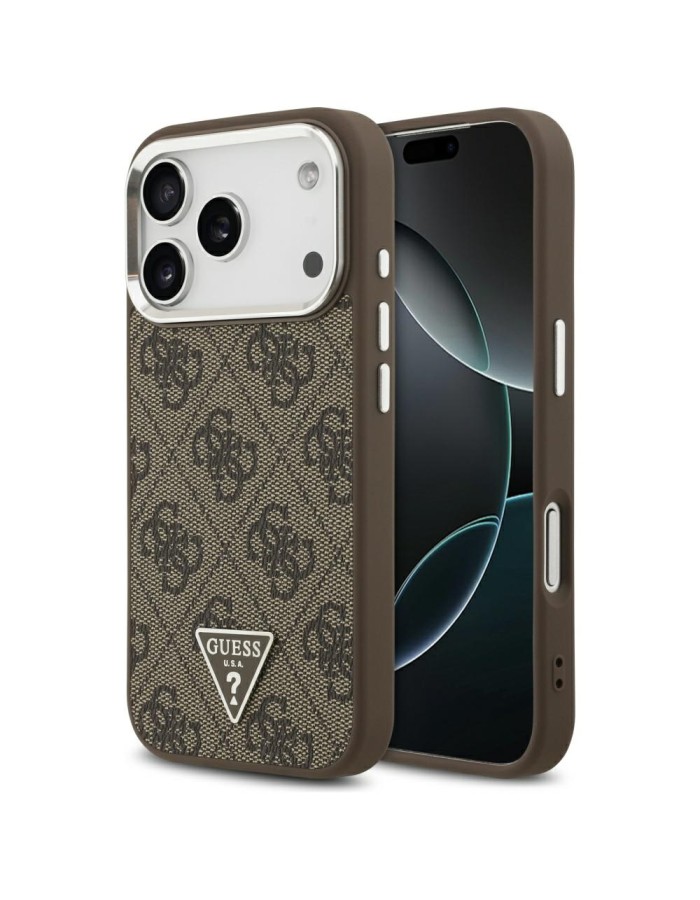Guess 4G Triangle Logo MagSafe case for iPhone 17 Pro - brown Guess 4G Triangle Logo MagSafe case for iPhone 17 Pro - brown