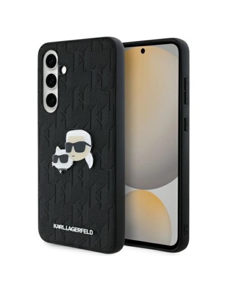 Karl Lagerfeld KLHCS24FEPGKLKCPK Sam S24 FE S721 black/black hardcase Monogram Karl&amp;amp;Chaoupette Head Pin