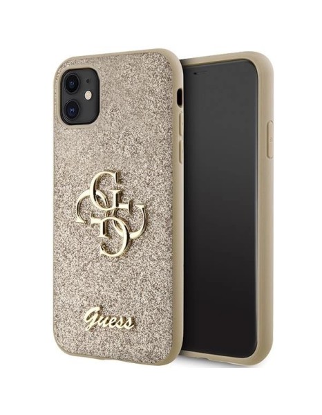 Guess GUHCN61HG4SGD case for iPhone 11 / Xr - gold Glitter Script Big 4G Guess GUHCN61HG4SGD case for iPhone 11 / Xr - gold Glitter Script Big 4G