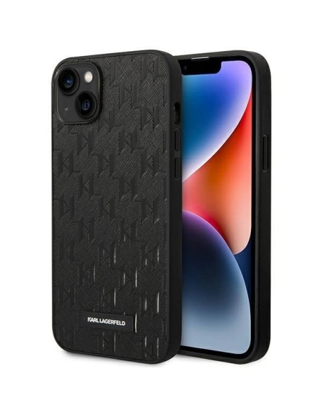 Karl Lagerfeld KLHCP14MSAKLHPK iPhone 14 Plus 6.7 "hardcase black / black Saffiano Mono Metal Logo