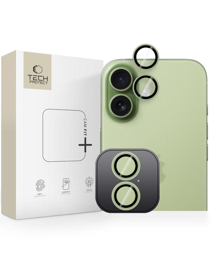 Tech-Protect Camring Fit+ Camera Cover for iPhone 17 - Green Tech-Protect Camring Fit+ Camera Cover for iPhone 17 - Green