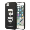 Karl Lagerfeld KLHCI8SAKICKCBK iPhone 7/8 / SE 2020 / SE 2022 black/black hardcase Saffiano Karl&amp;amp;Choupette Head