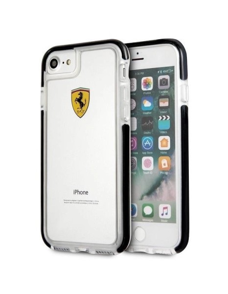 Ferrari Hardcase FEGLHCP7BK iPhone 7/8 SE 2020 / SE 2022 Shockproof transparent black