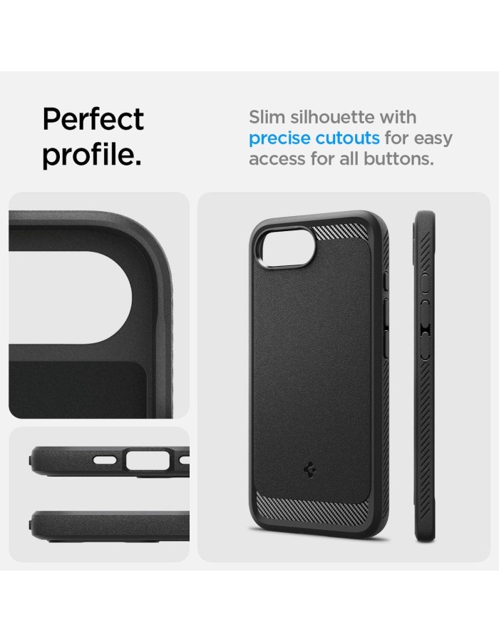Spigen Rugged Armor MagSafe case for iPhone 16e / 17e - black Spigen Rugged Armor MagSafe case for iPhone 16e / 17e - black