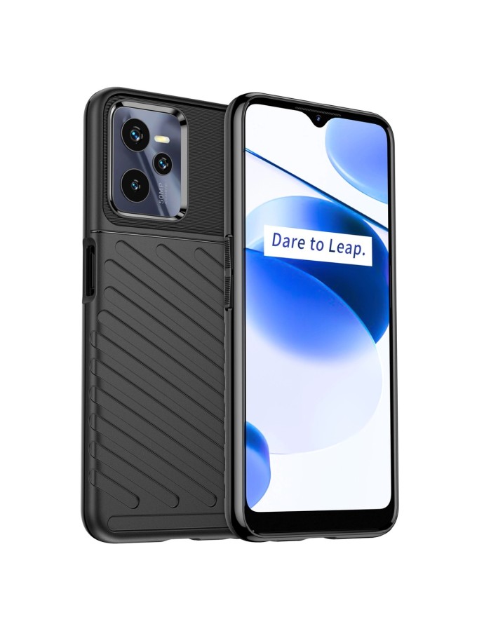 Thunder Case case for Realme C35 silicone armor case black