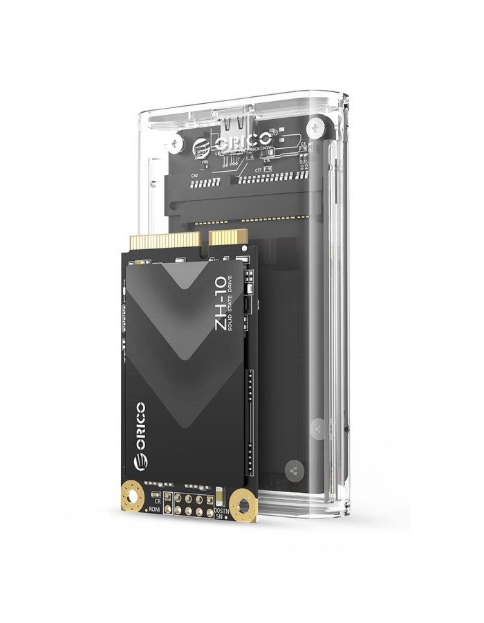 Orico TC10-MS MSATA USB-C 3.2 5Gb/s Disk Cartridge - Transparent Orico TC10-MS MSATA USB-C 3.2 5Gb/s Disk Cartridge - Transparent