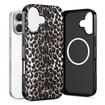Tech-Protect Lamano MagSafe case for iPhone 17 - black and brown Tech-Protect Lamano MagSafe case for iPhone 17 - black and brown