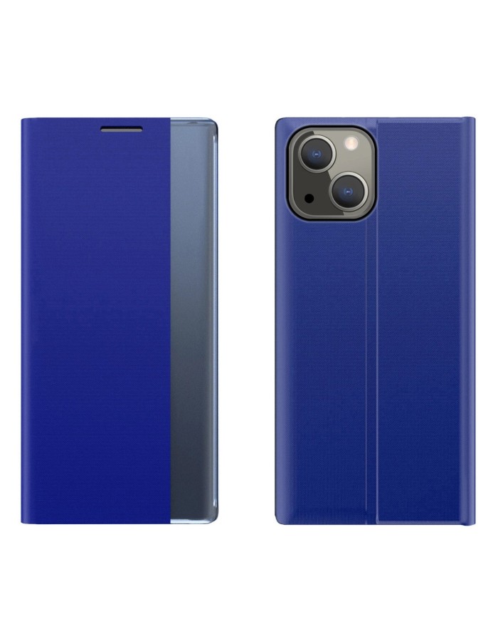Sleep Case Bookcase Type Case with Smart Window for iPhone 13 mini blue