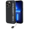Karl Lagerfeld Saffiano Rhinestones &amp;amp; Charm case for iPhone 15 Pro Max - black