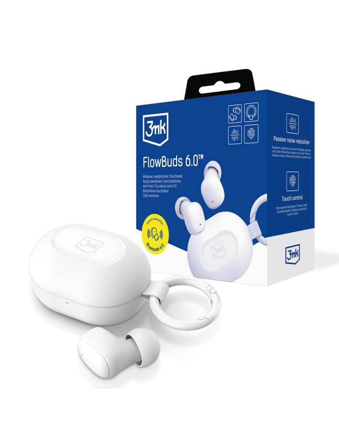TWS 3mk FlowBuds 6.0 Wireless Headphones - White TWS 3mk FlowBuds 6.0 Wireless Headphones - White