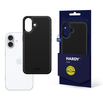 3mk Hardy Apple Silky Leather MagCase for Apple iPhone 16 Plus - Black